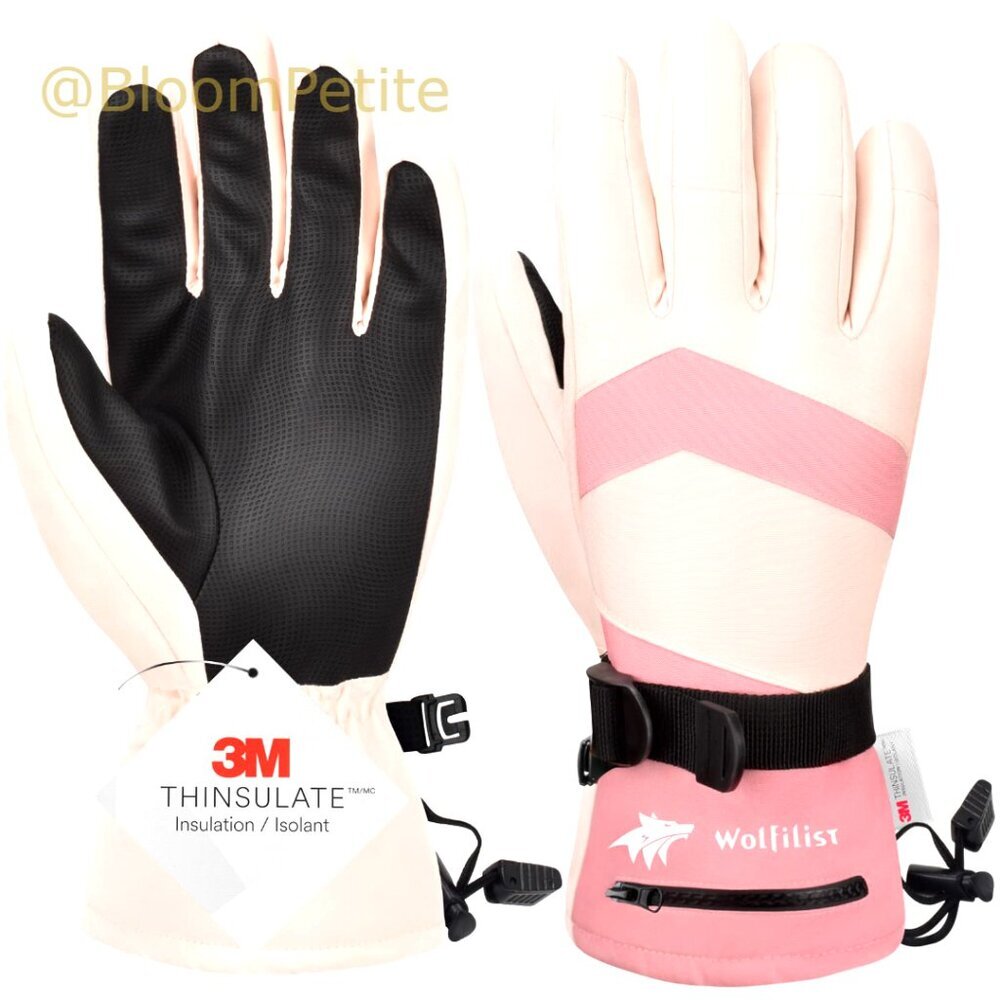 Waterproof Windproof 3M Thinsulate Insulated Ski Gloves with Touchscreen